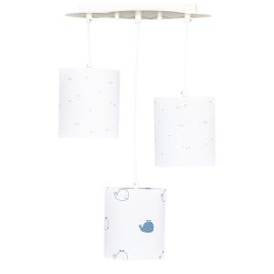 Suspension lumineuse en Coton Blanc