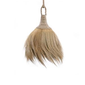 Suspension mendong et herbe marron 50x50x70cm