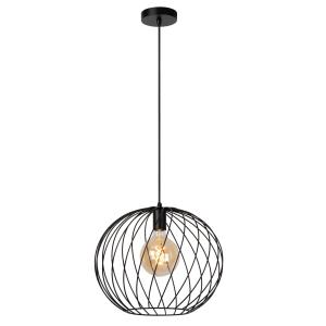 Suspension métal 1 lumière noir 40 cm