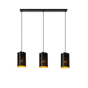Suspension métal 3 lumières Noir 92 cm