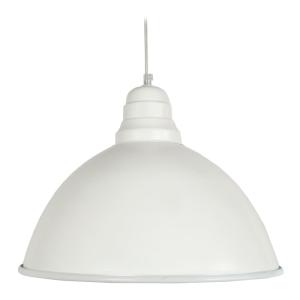 Suspension métal abat-jour métal cloche blanc