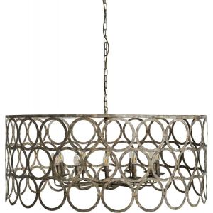 Suspension Métal Argent 122x122x50 cm