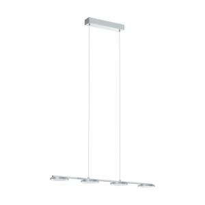 Suspension métal argenté  L77.5 LED intégrée