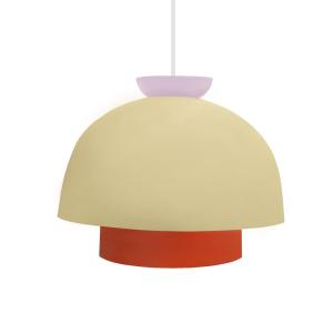 Suspension métal   beige abat-jour métal beige