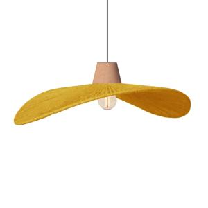 Suspension  métal,fibre ,Jaune ,H 70x D44xP50cm