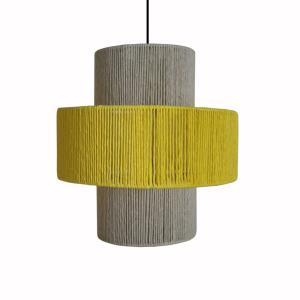 Suspension  métal,fibre ,Jaune ,H 90xD 30x P 30cm