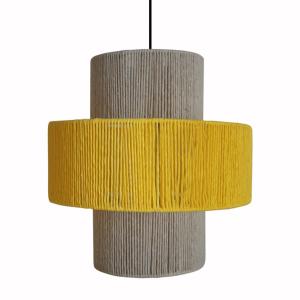 Suspension  métal,fibre ,Jaune ,H90xD40xP40cm