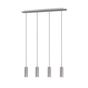 Suspension métal gris 4 lumières