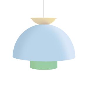 Suspension métal H110cm bleu ;Abat-jour:  bleu