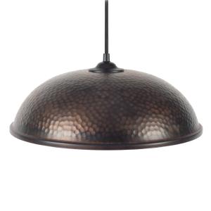 Suspension métal H70cm noir;Abat-jour: noir ,cuivre