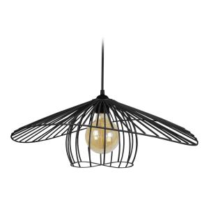 Suspension métal H80cm noir;Abat-jour: noir