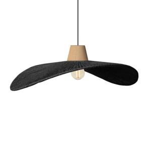 Suspension métal H90cm naturel;Abat-jour: noir