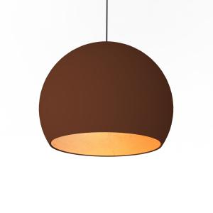 Suspension métal marron corten et feuille cuivre interne 40…