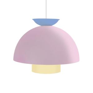 Suspension métal multicouleur Abat-jour rose