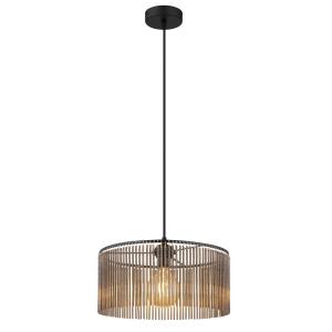 Suspension métal noir mat, 135cm