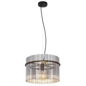 Suspension métal noir mat, 1x E27
