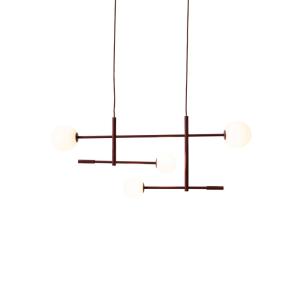 Suspension métal rouge 97x13x215cm