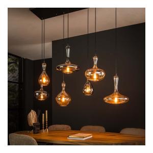 Suspension moderne en métal verre 120 cm