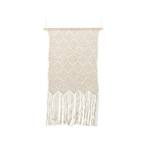 Suspension murale en tissu coton 126 cm beige