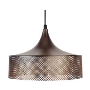 Suspension noir  abat-jour métal bronze