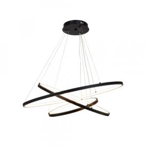 Suspension noir en simili cuir noir