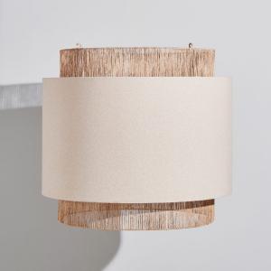 Suspension non électrifiée en jute et lin crème