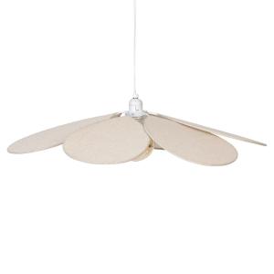 Suspension pétales en tissu métal/polyester beige Diam 72 c…