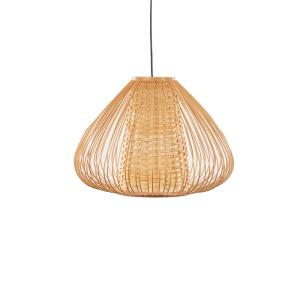 Suspension poire rotin naturel