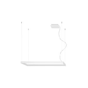 Suspension rectangle en aluminium, blanc L: 100cm