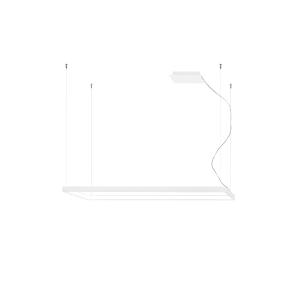 Suspension rectangle en aluminium, blanc L: 130cm