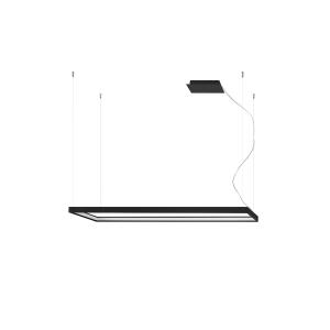 Suspension rectangle en aluminium, noir L: 130cm