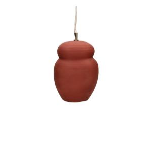 Suspension ronde en argile ø23cm - Terracotta