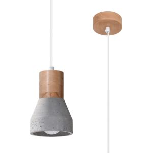 Suspension ronde en béton, gris L: 10cm