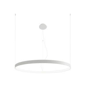 Suspension ronde en métal, blanc L: 110cm