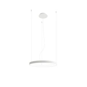 Suspension ronde en métal, blanc L: 55cm