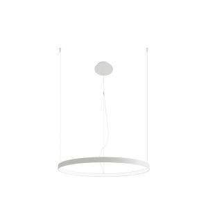 Suspension ronde en métal, blanc L: 78cm