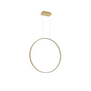 Suspension ronde en métal, doré L: 78cm