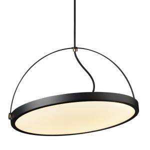 Suspension ronde en métal noir D:40cm