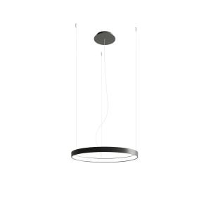 Suspension ronde en métal, noir L: 55cm