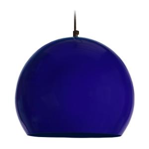 Suspension ronde métal bleu marino D12xP12xH80 cm