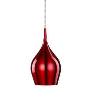 Suspension ronde métal rouge metallisée e14 -D12cm