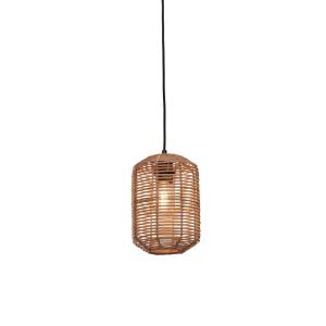 Suspension rotin brun Ø18cm