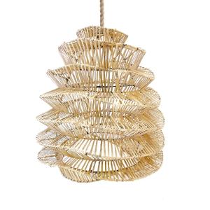 Suspension Rotin Marron 55x55x55cm