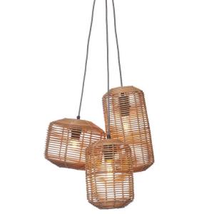 Suspension rotin naturel, h. 53cm