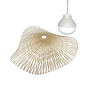 Suspension sans fil Bambou Beige d50cm
