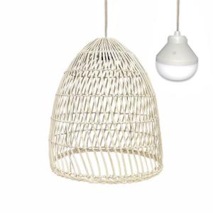 Suspension sans fil Rotin Beige D40CM