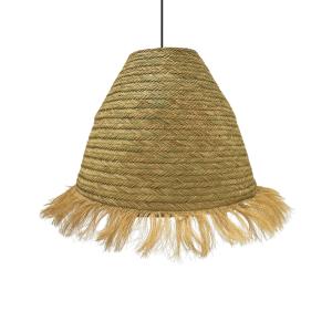 Suspension secteur Jonc de mer Beige D100CM