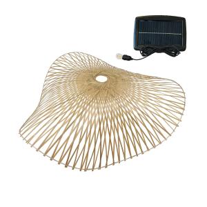 Suspension solaire bohème Bambou Beige D80 cm