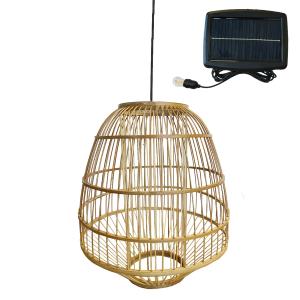 Suspension solaire bohème Herbe marine Beige H37cm