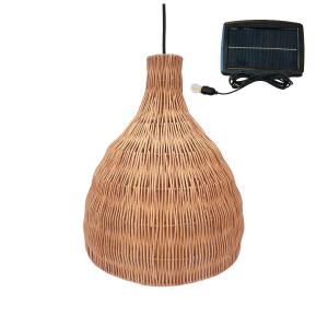 Suspension solaire bohème Herbe marine Beige H38cm